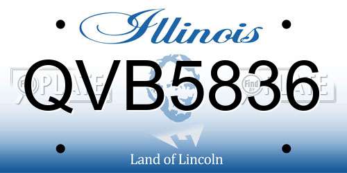 QVB5836 Illinois License Plate