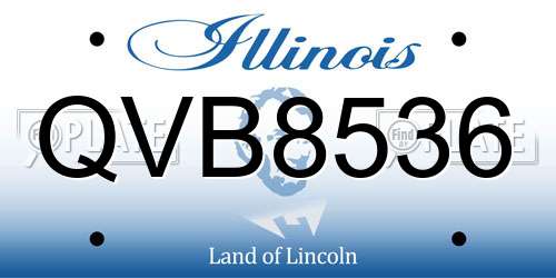 QVB8536 Illinois License Plate