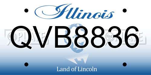 QVB8836 Illinois License Plate