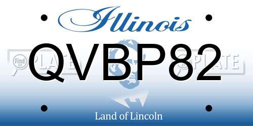 QVBP82 Illinois License Plate