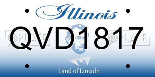 QVD1817 Illinois License Plate