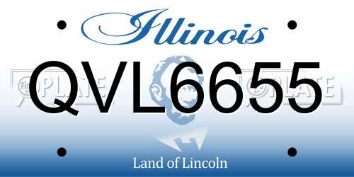 QVL6655 Illinois License Plate