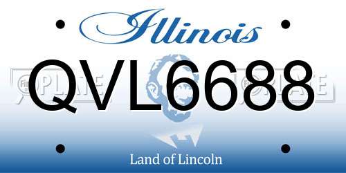 QVL6688 Illinois License Plate