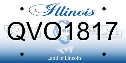 QVO1817 Illinois License Plate