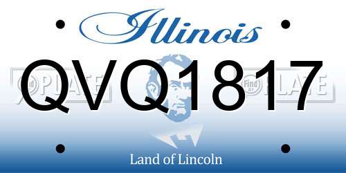 QVQ1817 Illinois License Plate