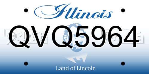 QVQ5964 Illinois License Plate