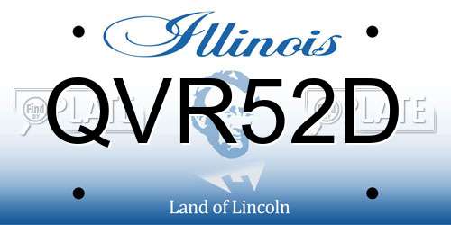 QVR52D Illinois License Plate