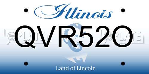 QVR52O Illinois License Plate