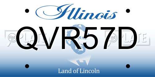 QVR57D Illinois License Plate