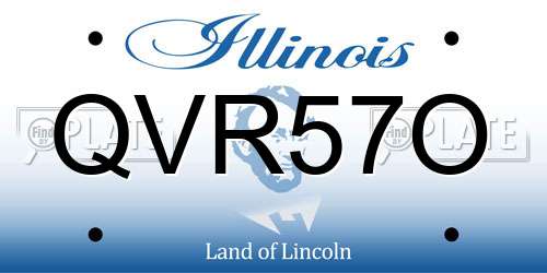 QVR57O Illinois License Plate