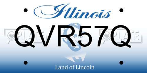 QVR57Q Illinois License Plate