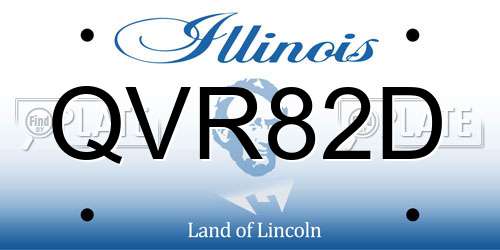 QVR82D Illinois License Plate