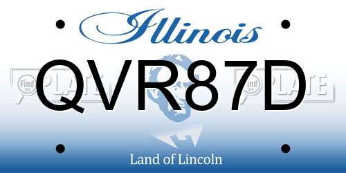 QVR87D Illinois License Plate