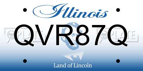 QVR87Q Illinois License Plate
