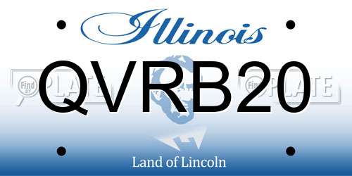 QVRB20 Illinois License Plate
