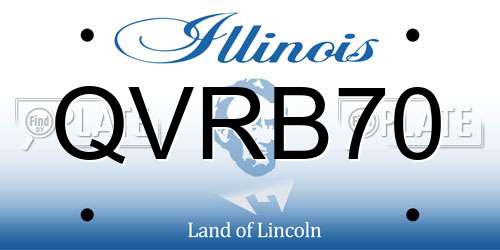 QVRB70 Illinois License Plate