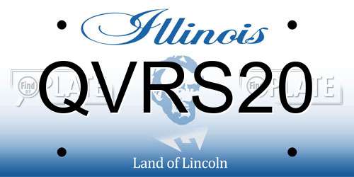 QVRS20 Illinois License Plate