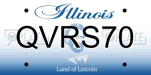 QVRS70 Illinois License Plate