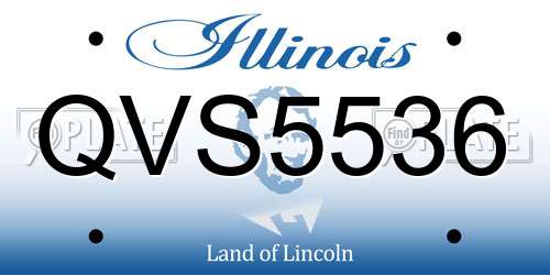 QVS5536 Illinois License Plate