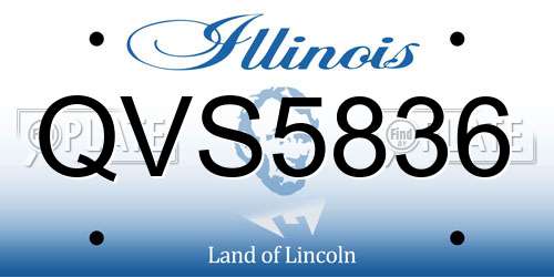 QVS5836 Illinois License Plate