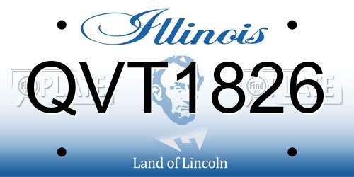 QVT1826 Illinois License Plate