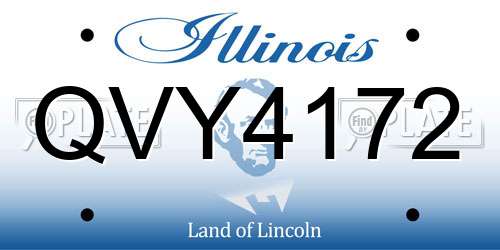 QVY4172 Illinois License Plate
