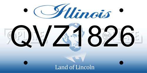 QVZ1826 Illinois License Plate