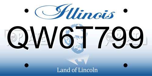 QW6T799 Illinois License Plate