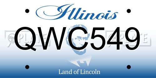 QWC549 Illinois License Plate