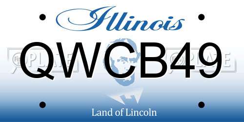 QWCB49 Illinois License Plate