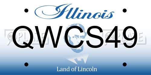 QWCS49 Illinois License Plate