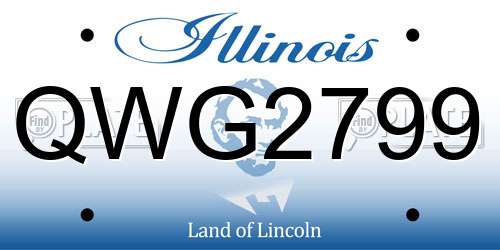 QWG2799 Illinois License Plate
