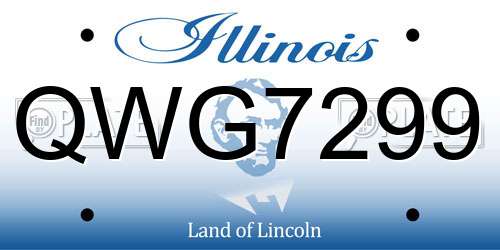 QWG7299 Illinois License Plate