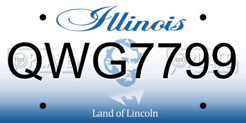 QWG7799 Illinois License Plate