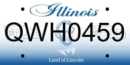 QWH0459 Illinois License Plate