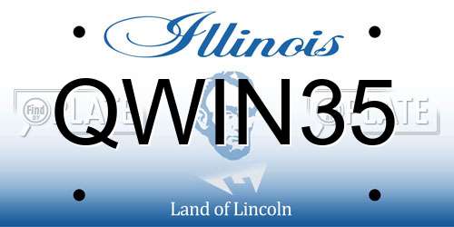 QWIN35 Illinois License Plate