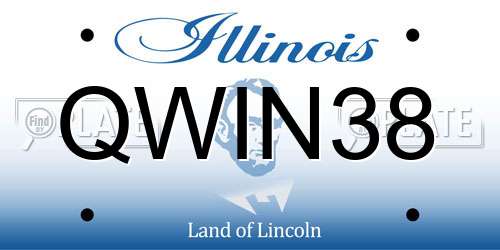QWIN38 Illinois License Plate