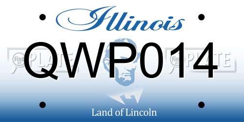 QWP014 Illinois License Plate