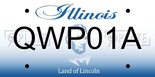QWP01A Illinois License Plate