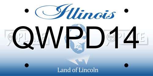QWPD14 Illinois License Plate