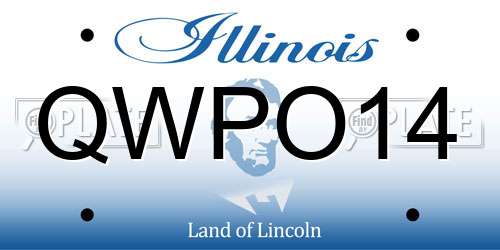 QWPO14 Illinois License Plate