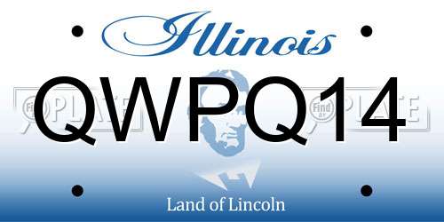 QWPQ14 Illinois License Plate