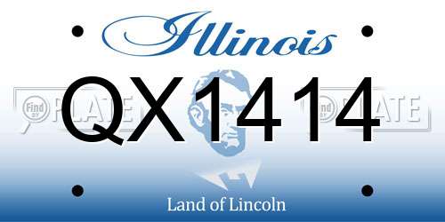 QX1414 Illinois License Plate