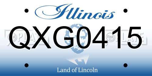 QXG0415 Illinois License Plate