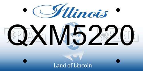 QXM5220 Illinois License Plate