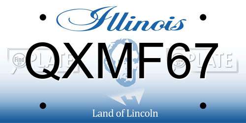 QXMF67 Illinois License Plate