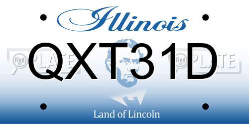 QXT31D Illinois License Plate