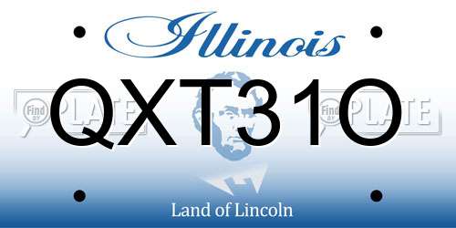 QXT31O Illinois License Plate