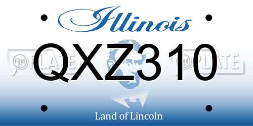 QXZ310 Illinois License Plate