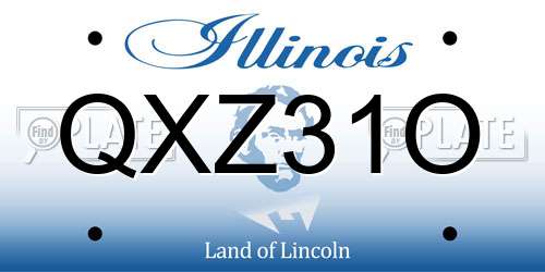 QXZ31O Illinois License Plate